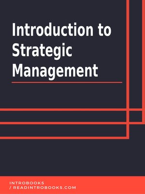 cover image of Introduction to Strategic Management